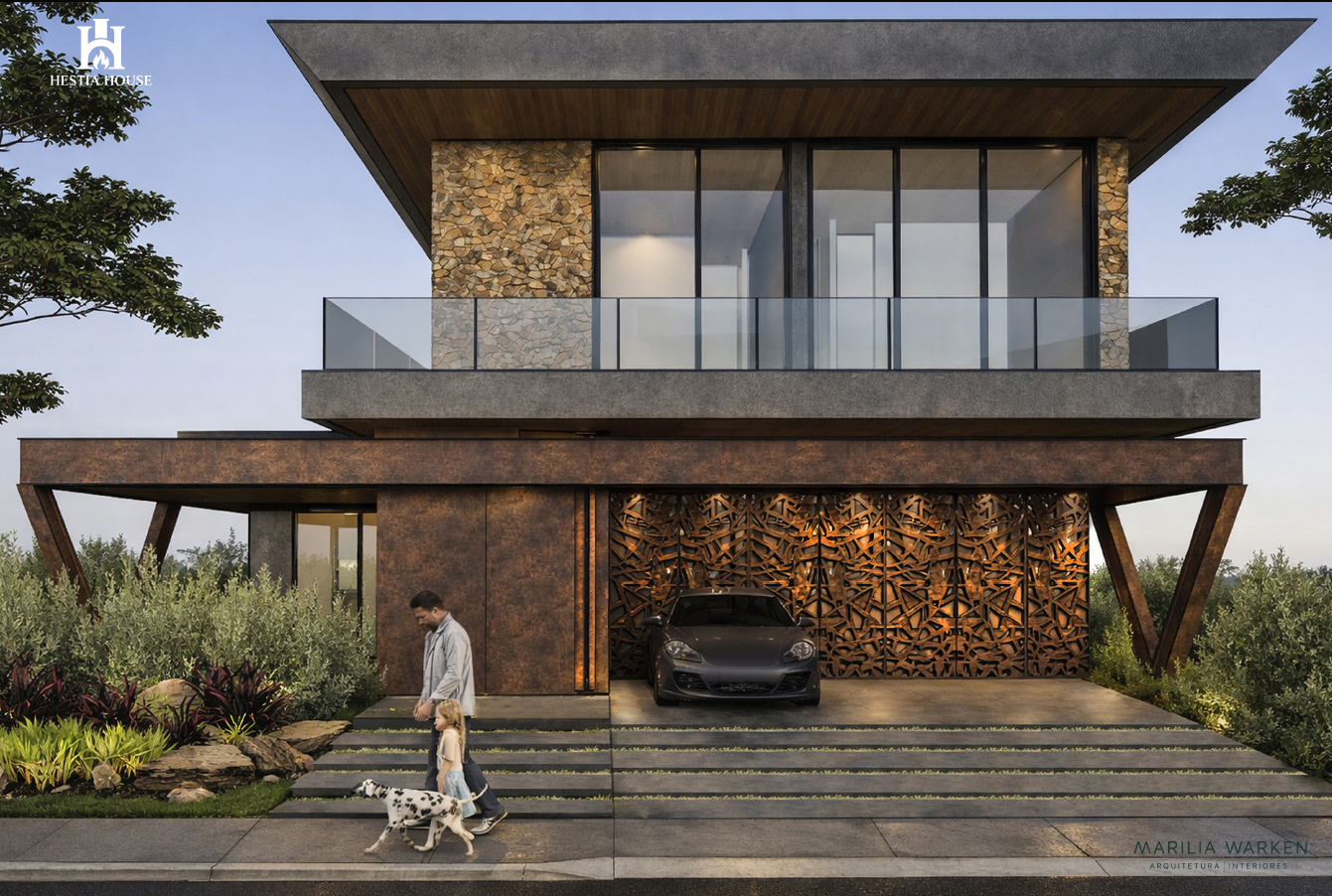 Fachada posterior da Hestia House