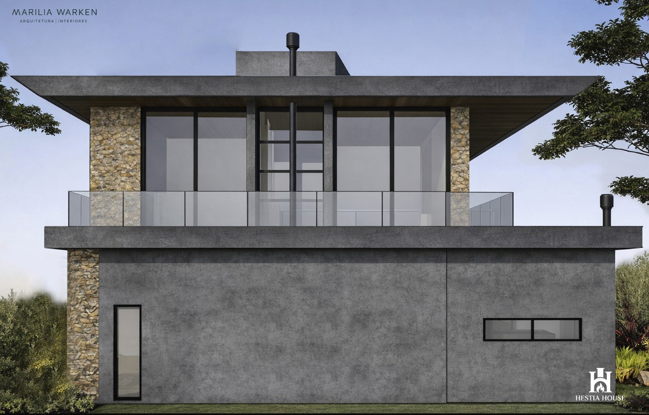Fachada lateral da Hestia House