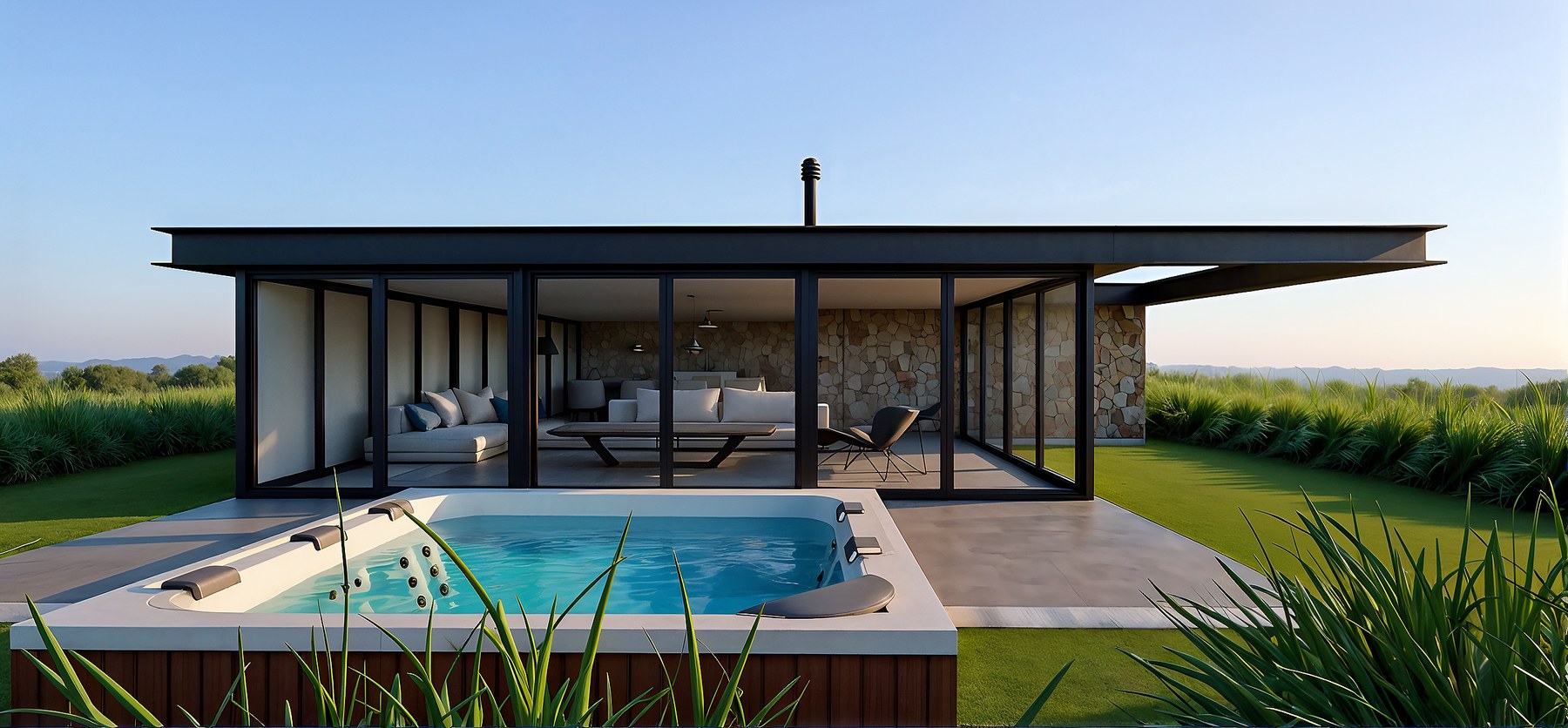 Jardim suspenso com jacuzzi da Wonderful